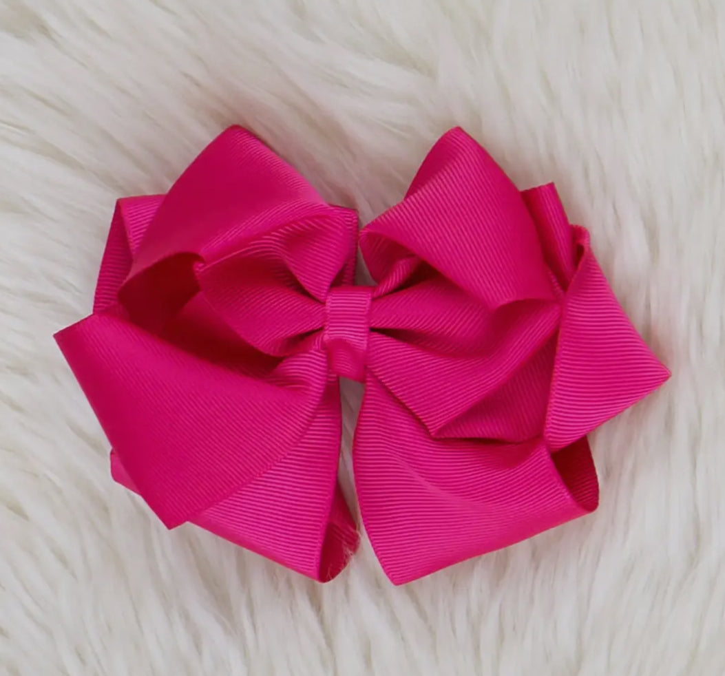 Solid 5in Double Layer Hair Bow