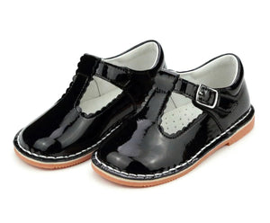 Selina Patent Black T-Strap Leather Mary Jane