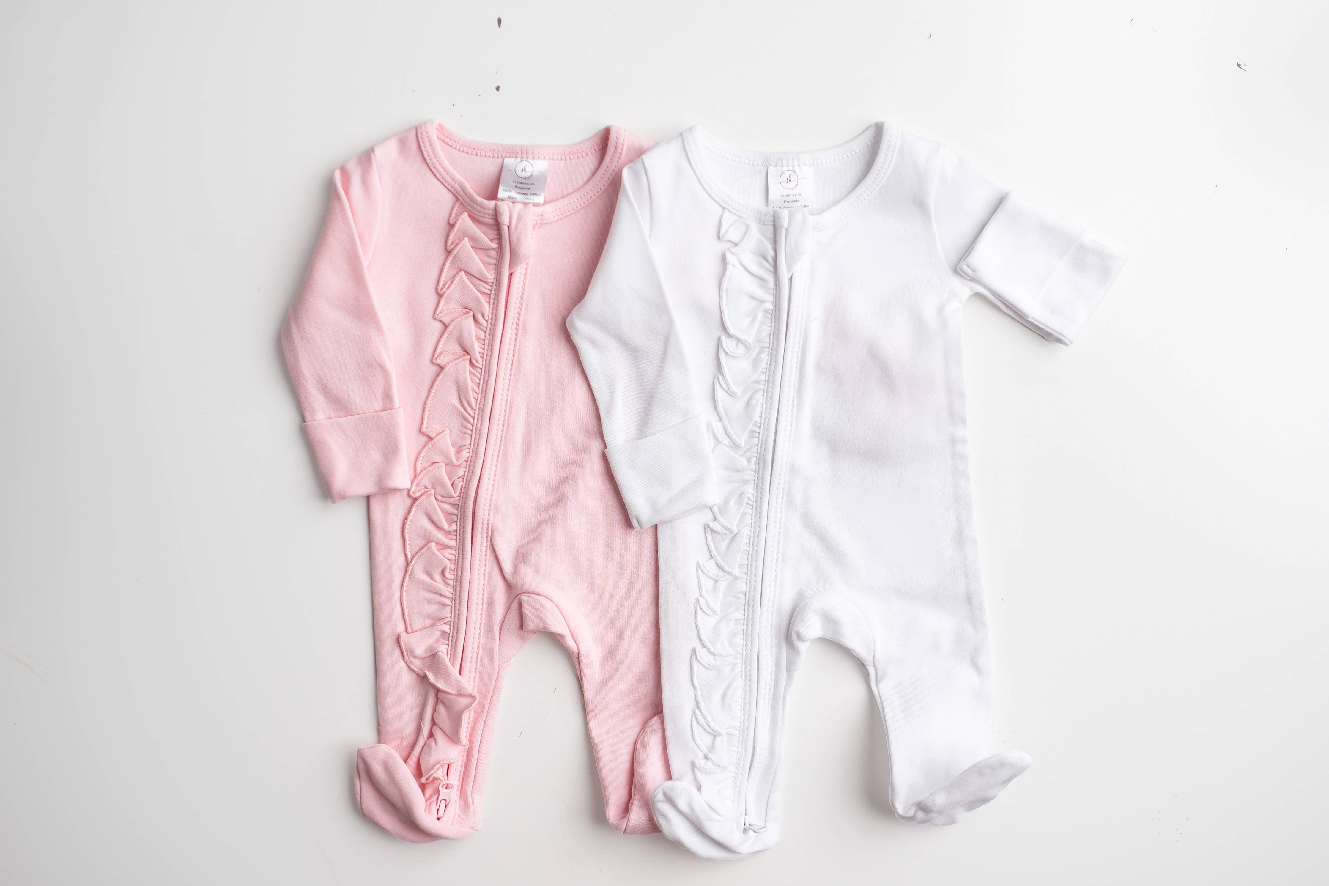 Newborn Personalized Zip Footie onesie