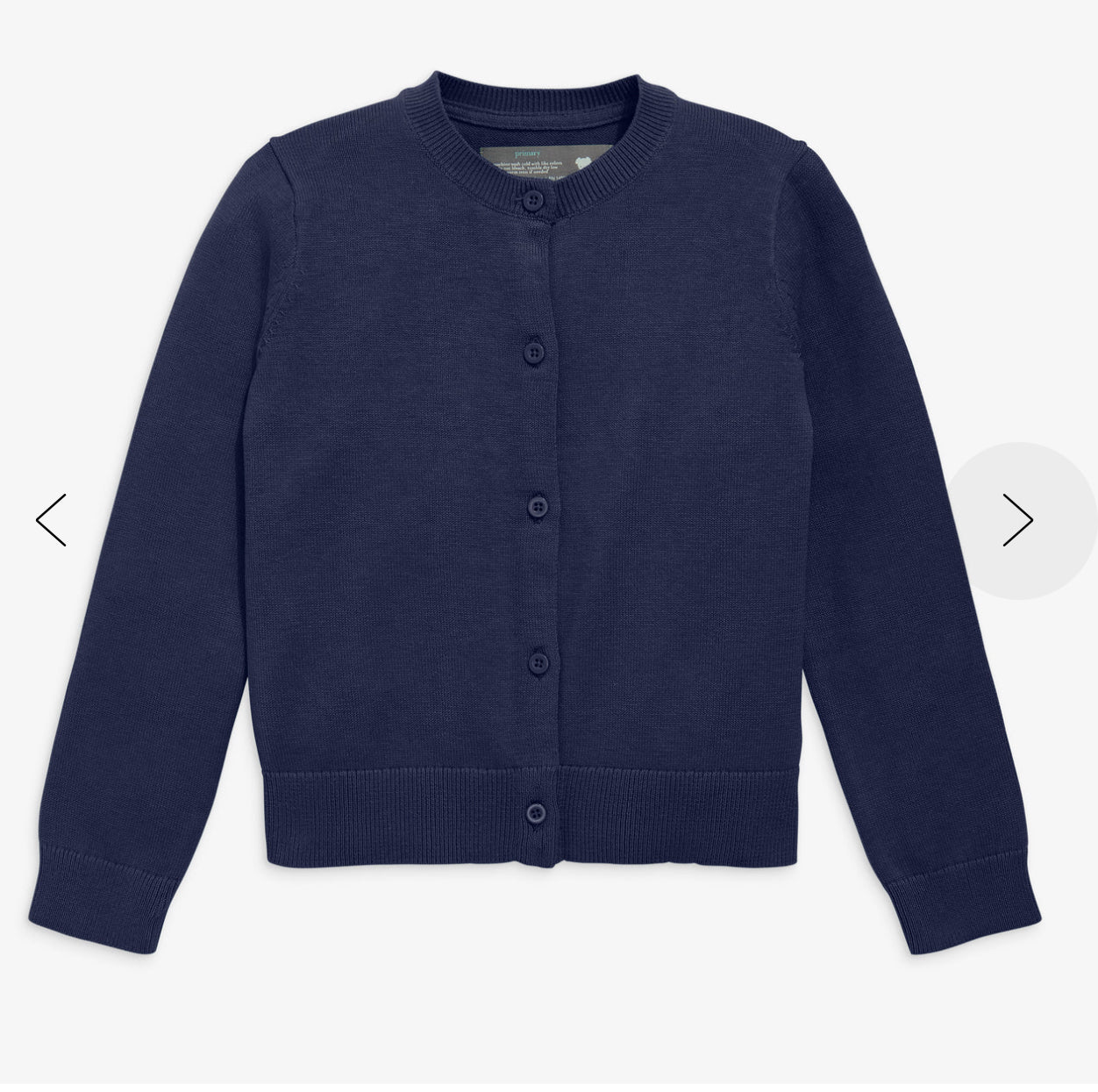 Girl's Monogrammed Knitted Button Down Cardigan Navy