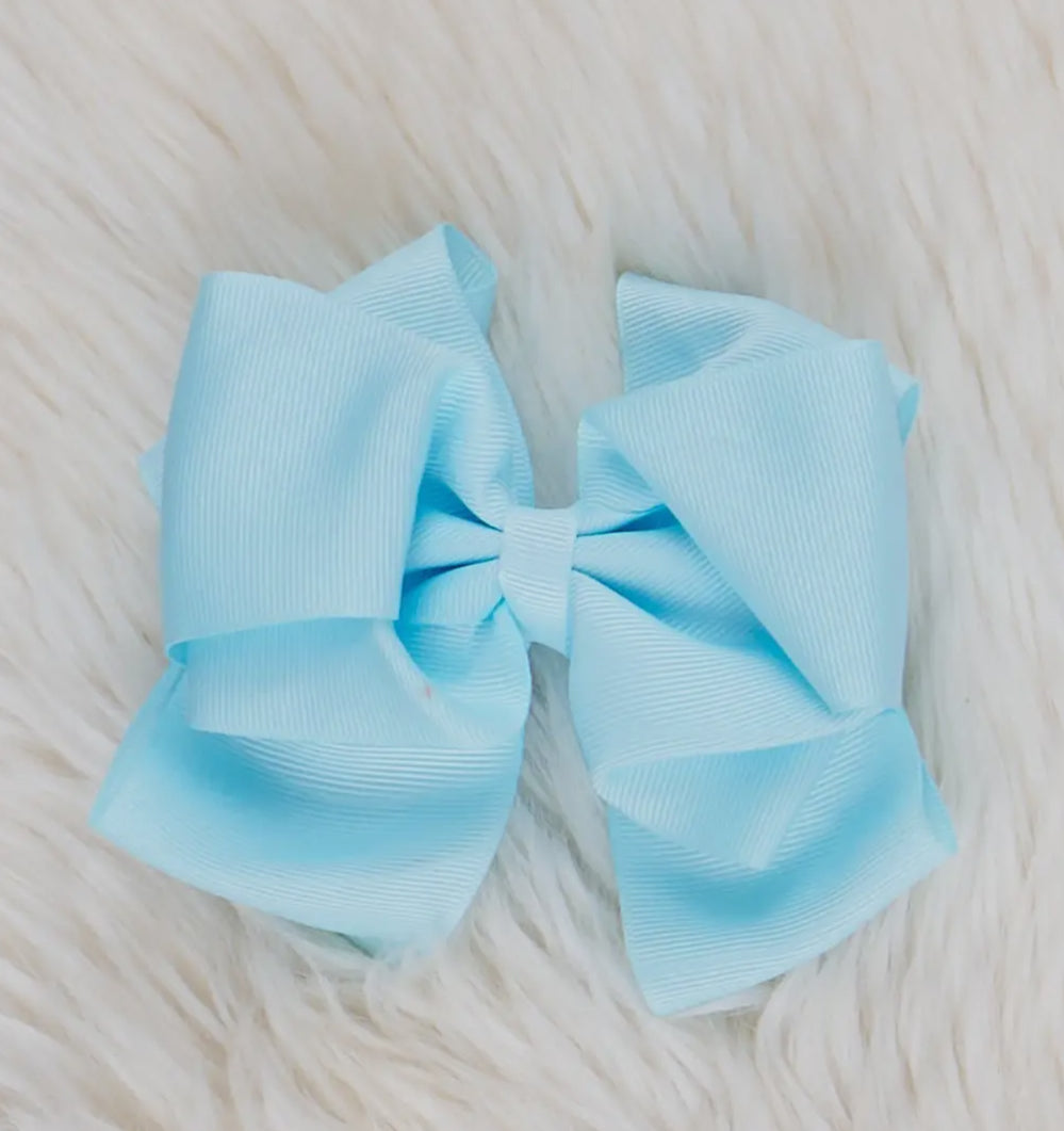 Solid 5in Double Layer Hair Bow