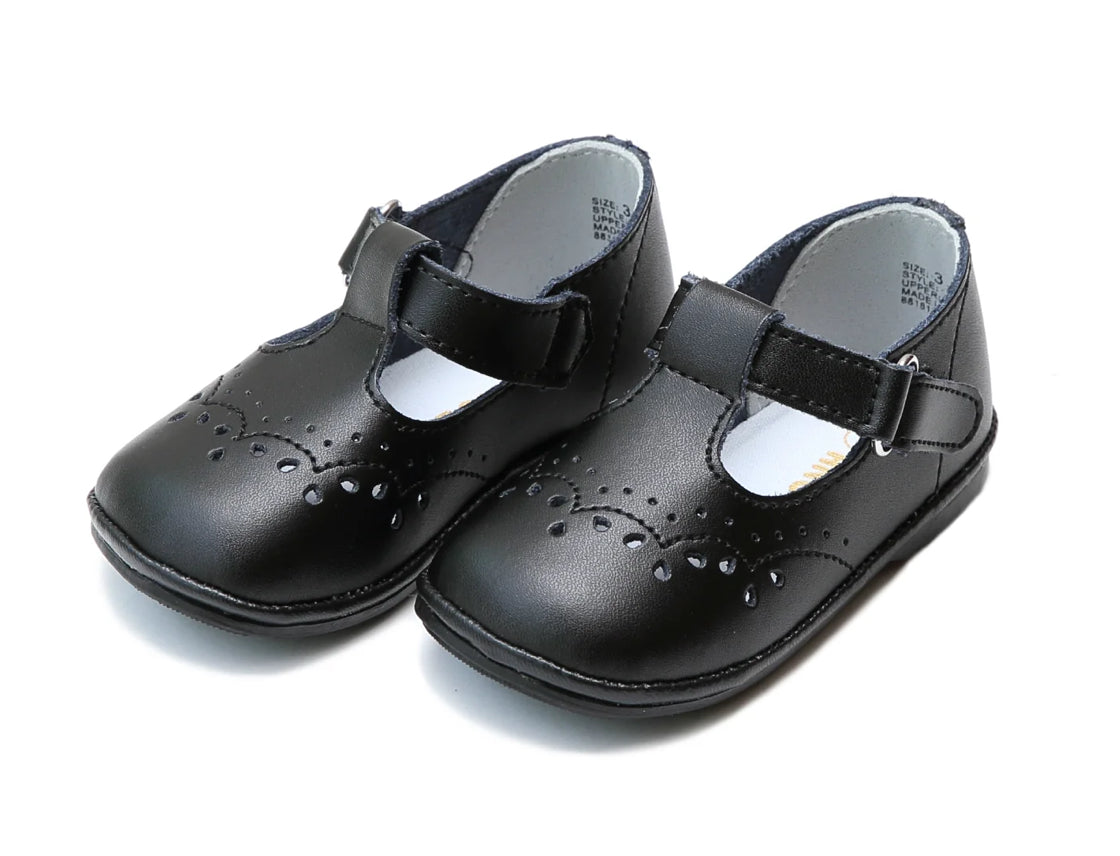 Birdie Leather T-Strap Mary Jane Black (Baby)