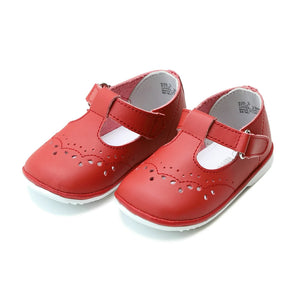 Birdie Leather T-Strap Mary Jane Red (Baby)
