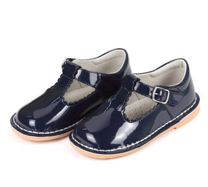 Selina Patent Navy T-Strap Leather Mary Jane