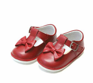 Minnie Bow Leather Mary Jane (Baby/Toddler) Red