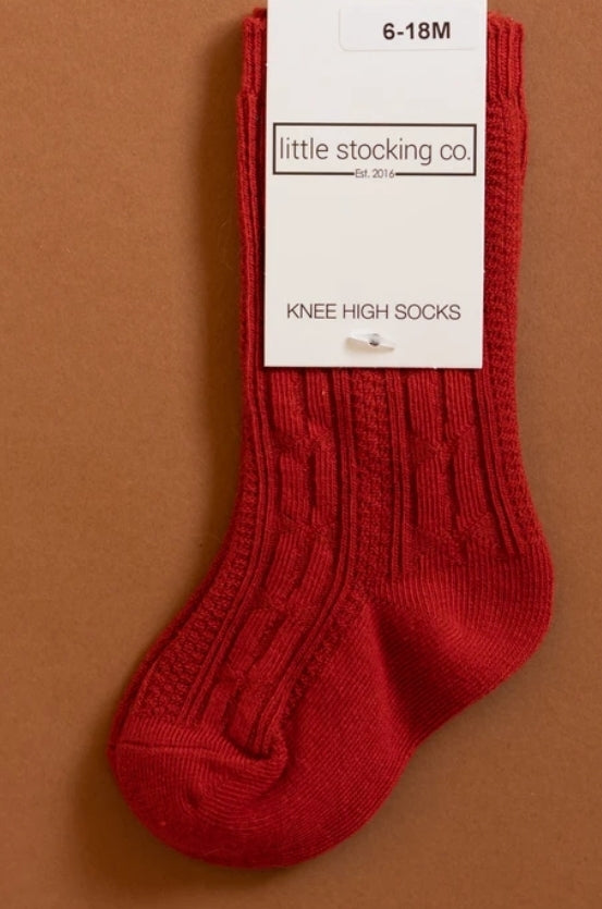 Spice Red Knee Highs