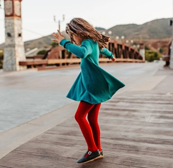 Red Cable Knit Tights