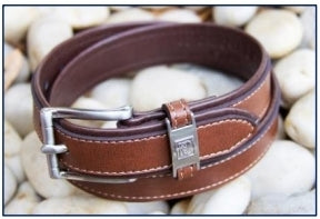 Two Tone Genuine Leather Belts Light Brown/Brown