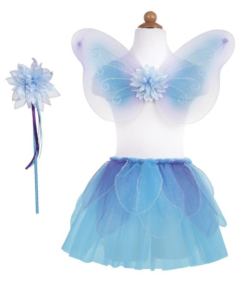 Blue Fancy Flutter Skirt with Wings Size 4-7