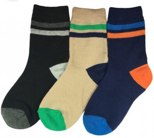 Multi Boy Stripe Crew Socks