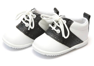 Austin Leather Saddle Oxford Shoe Black (Baby/Toddler)