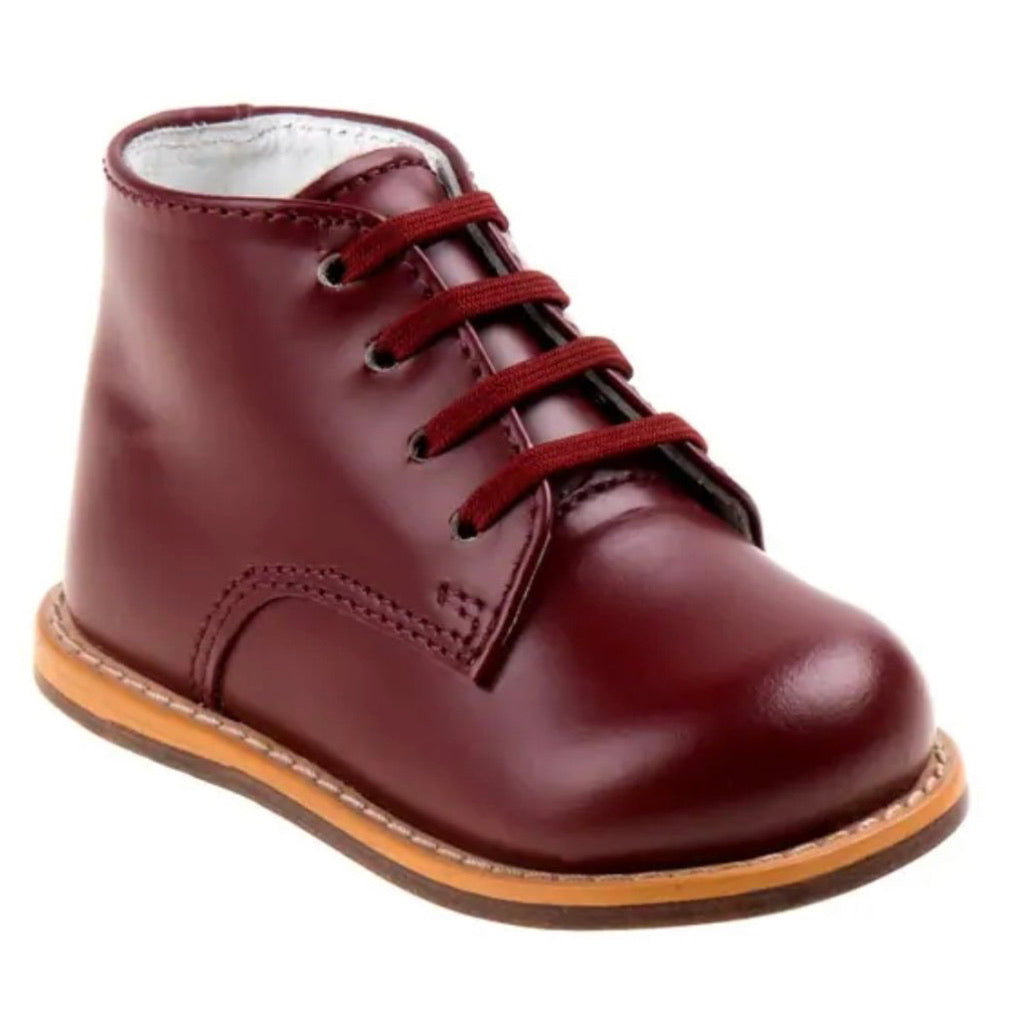 Leather Walking Shoes Burgundy (baby)