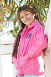 Personalized Hot Pink Kids Rain Jacket