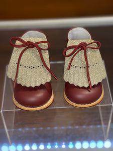 Leather Walking Shoes Burgundy (baby)