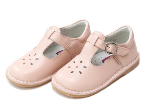 Joy Classic Leather Stitch Down T-Strap Pink Mary Jane