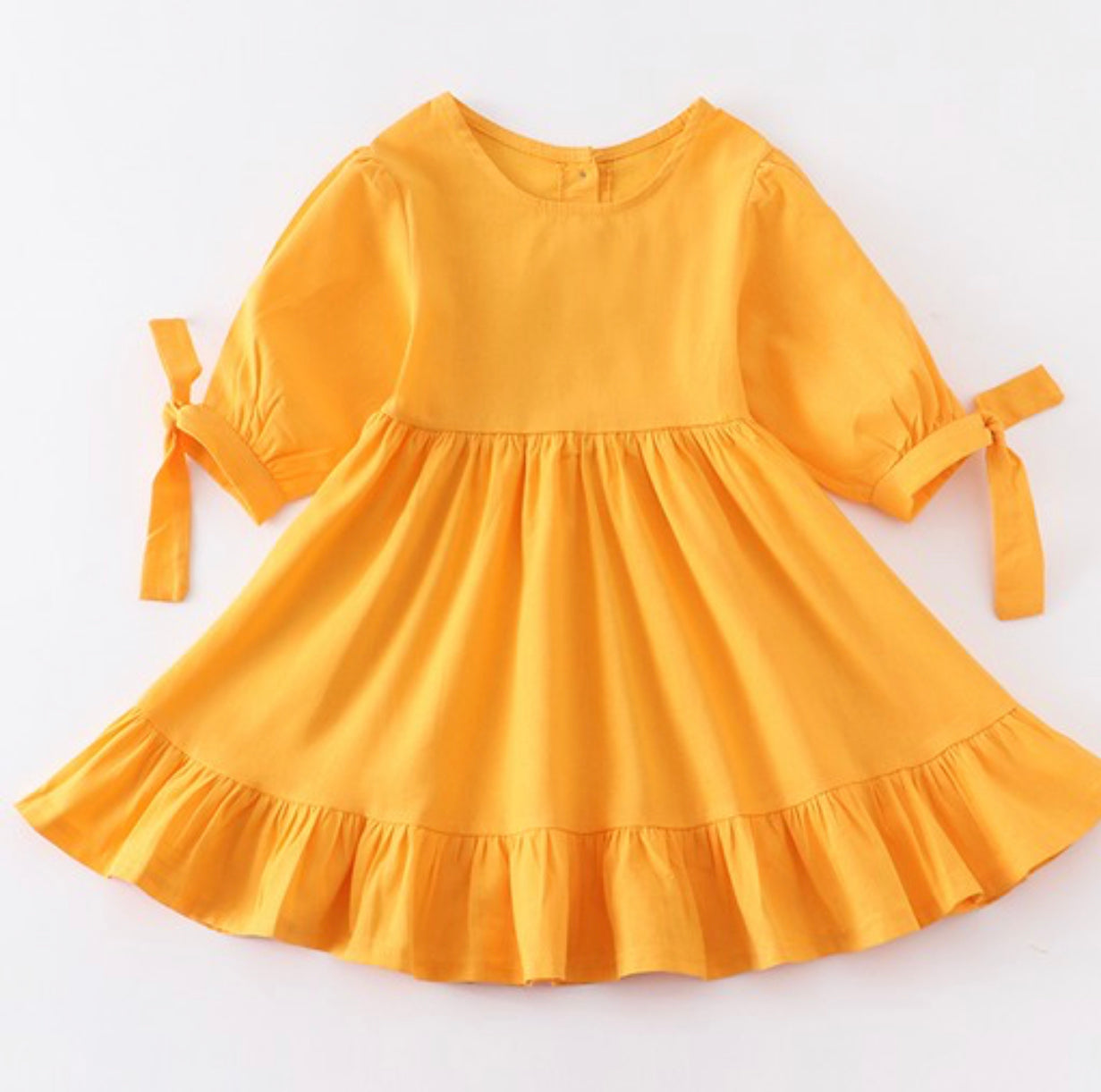 Ruffle Dress (Mustard)