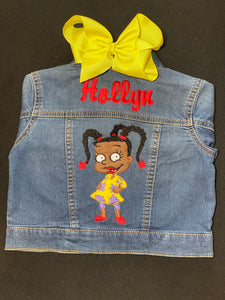 Girl's Embroidered Denim Jacket