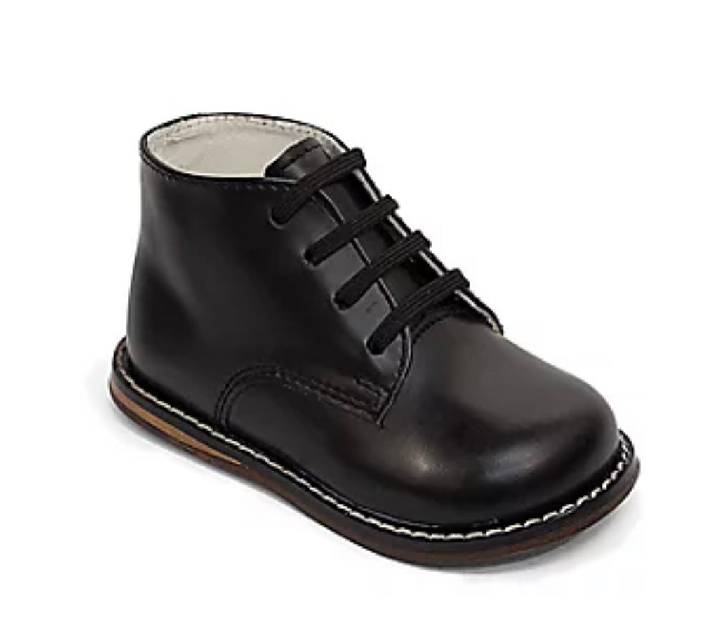 Leather Walking Shoes Black (Baby)