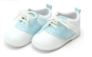 Austin Leather Saddle Oxford Shoe Patent Blue (Baby/Toddler)