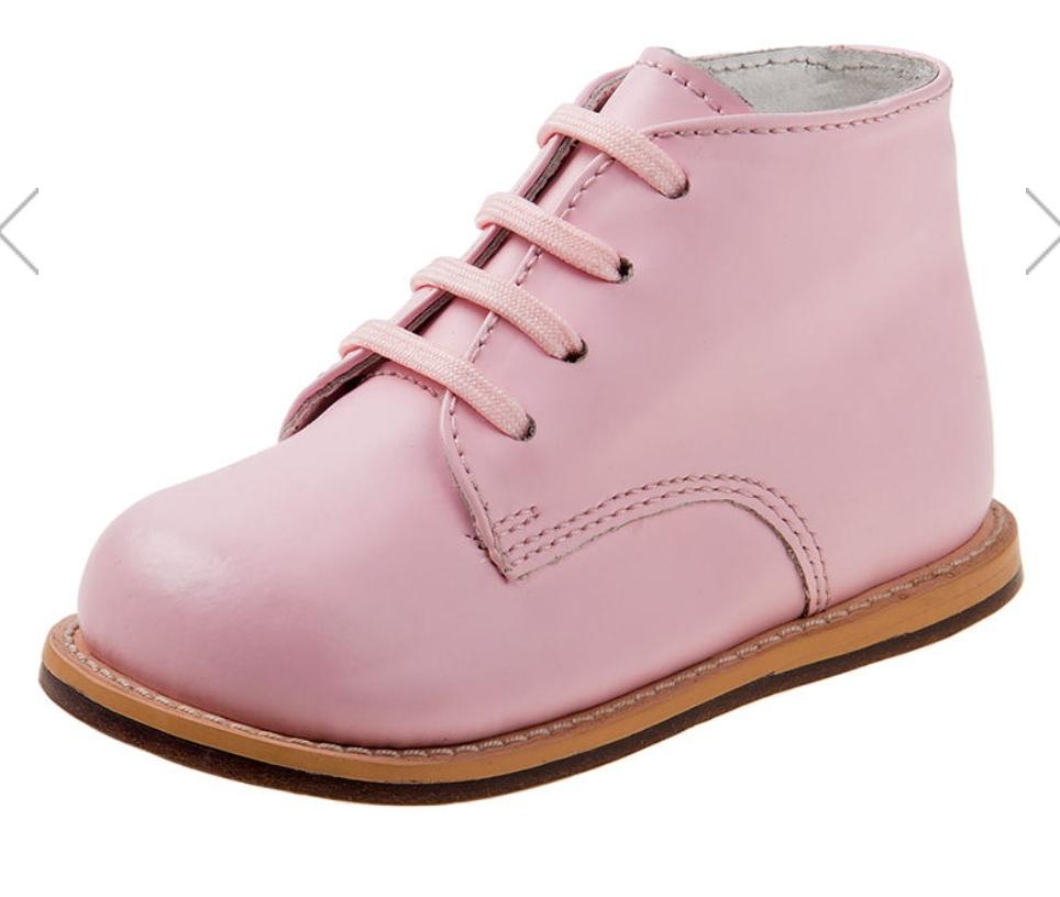Leather Walking Shoes Pink (baby)